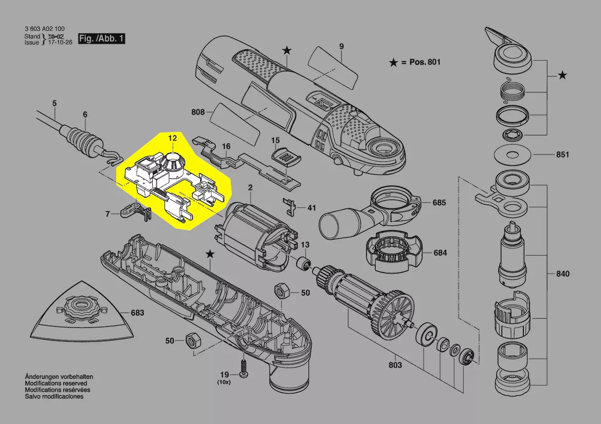 Module électronique réf. 2 609 005 719 BOSCH